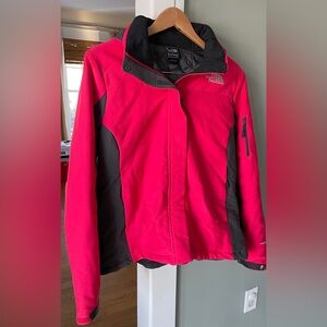 The North Face Women's Apex Paradigm Vibrant Pink and Dark Gray Ski Jacket